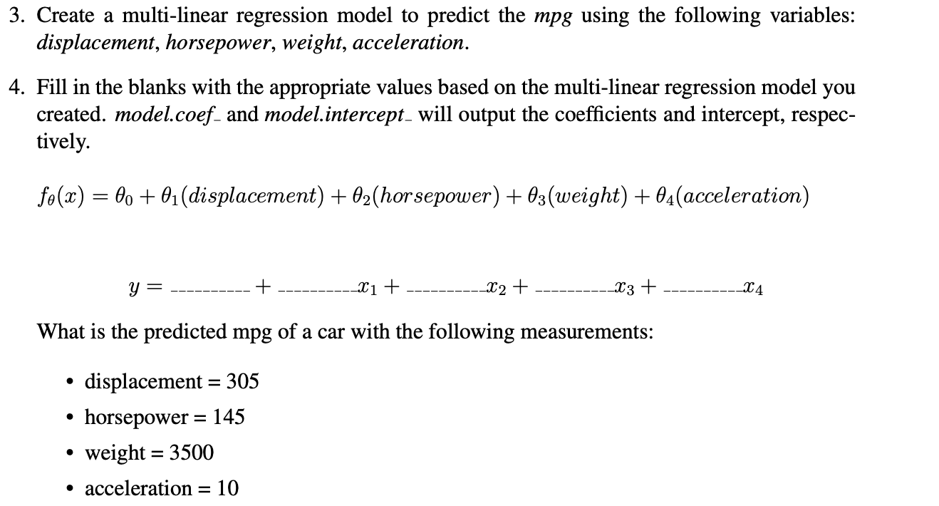 Solved Python question, linear regression question. | Chegg.com