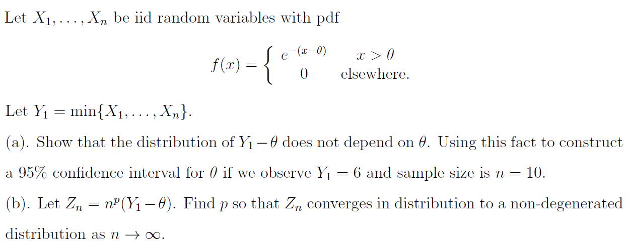 Let X1,…,Xn be iid random variables with pdf | Chegg.com