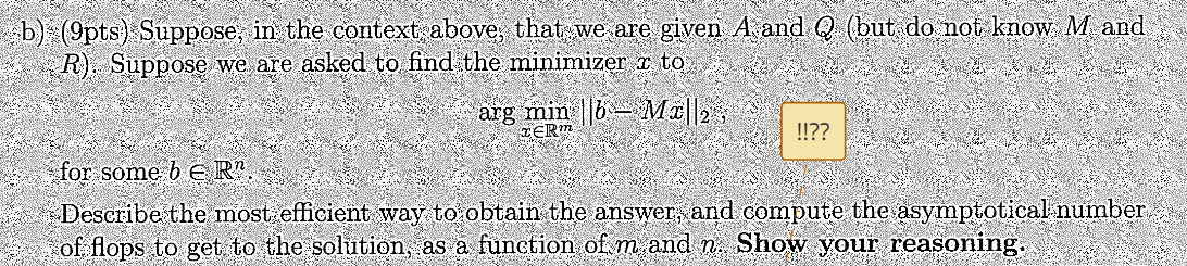 Solved B) (9pts) Suppose, In The Context Above, That We Are | Chegg.com