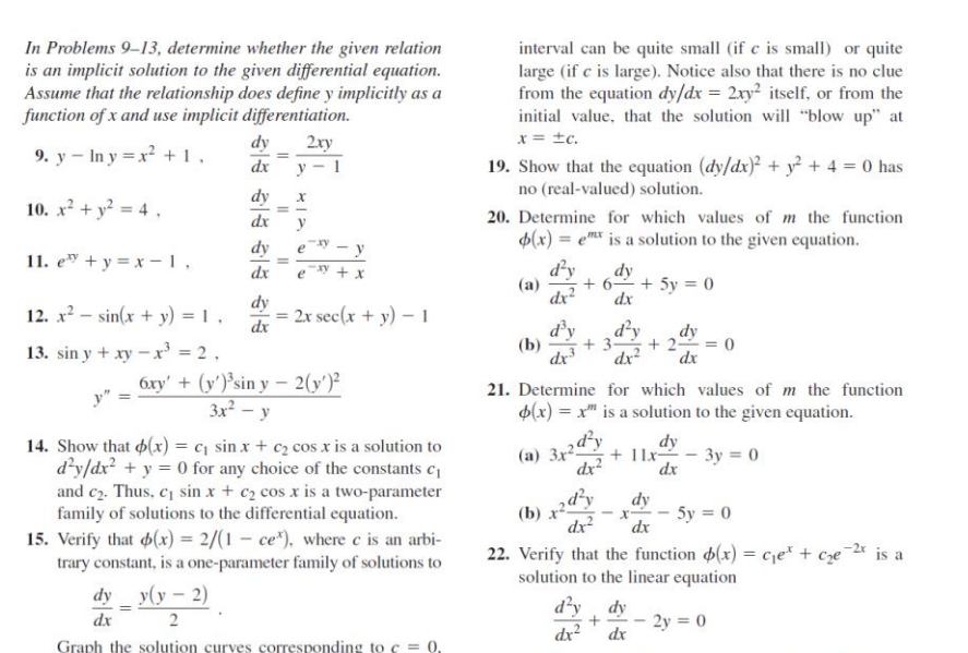 Solved X In Problems 9–13, determine whether the given | Chegg.com