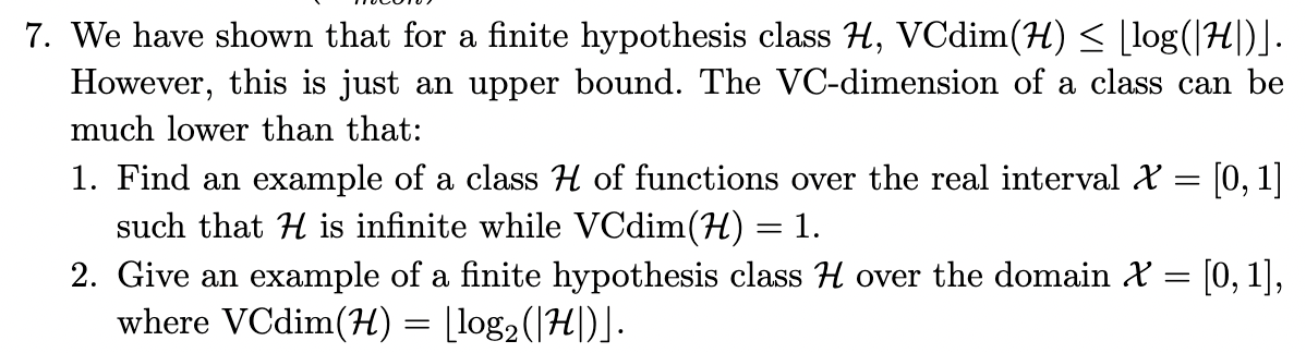 finite hypothesis class