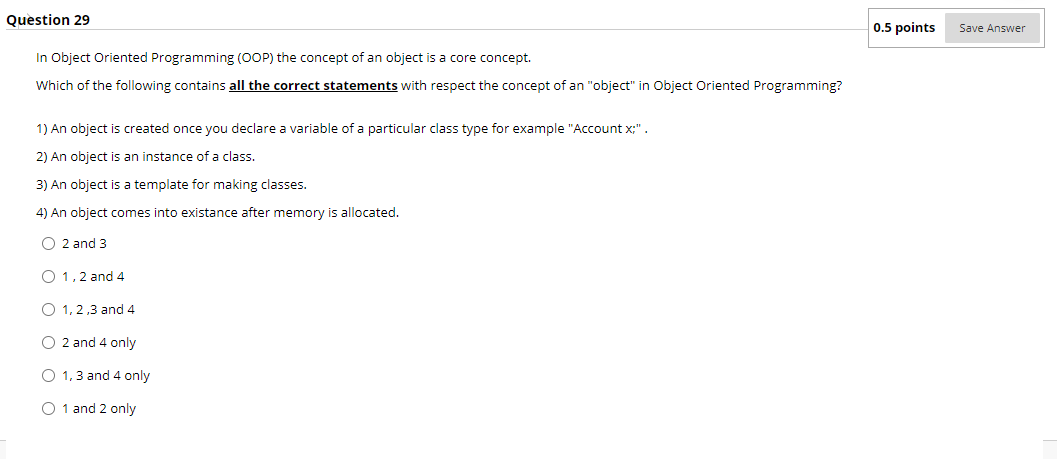 Solved Question 25 0.5 points Save Answer Consider the | Chegg.com