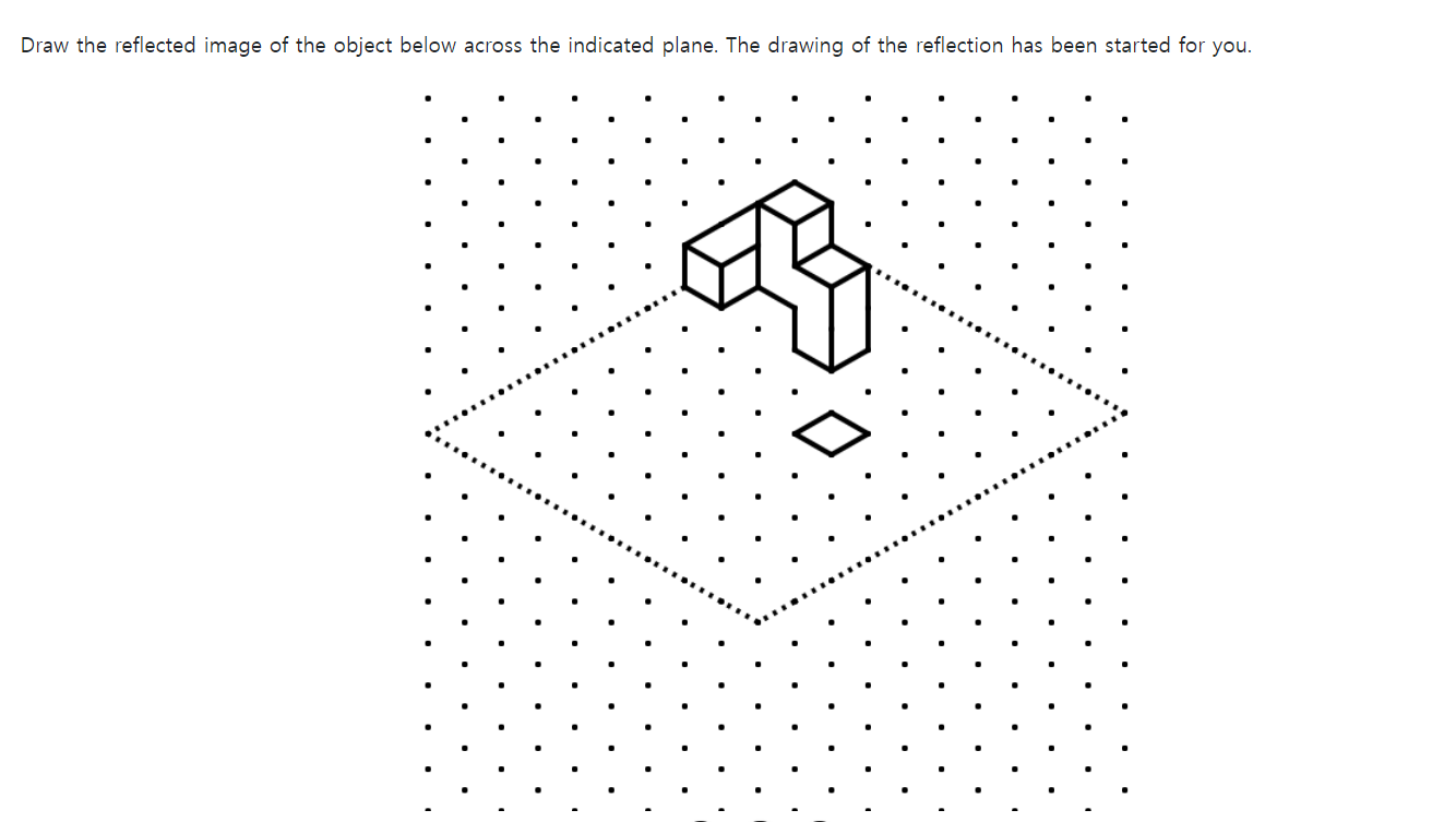 Solved Draw the reflected image of the object below across | Chegg.com