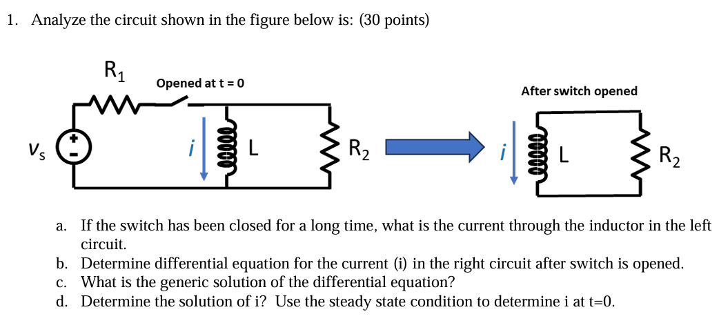 Solved 1. Analyze the circuit shown in the figure below is: | Chegg.com