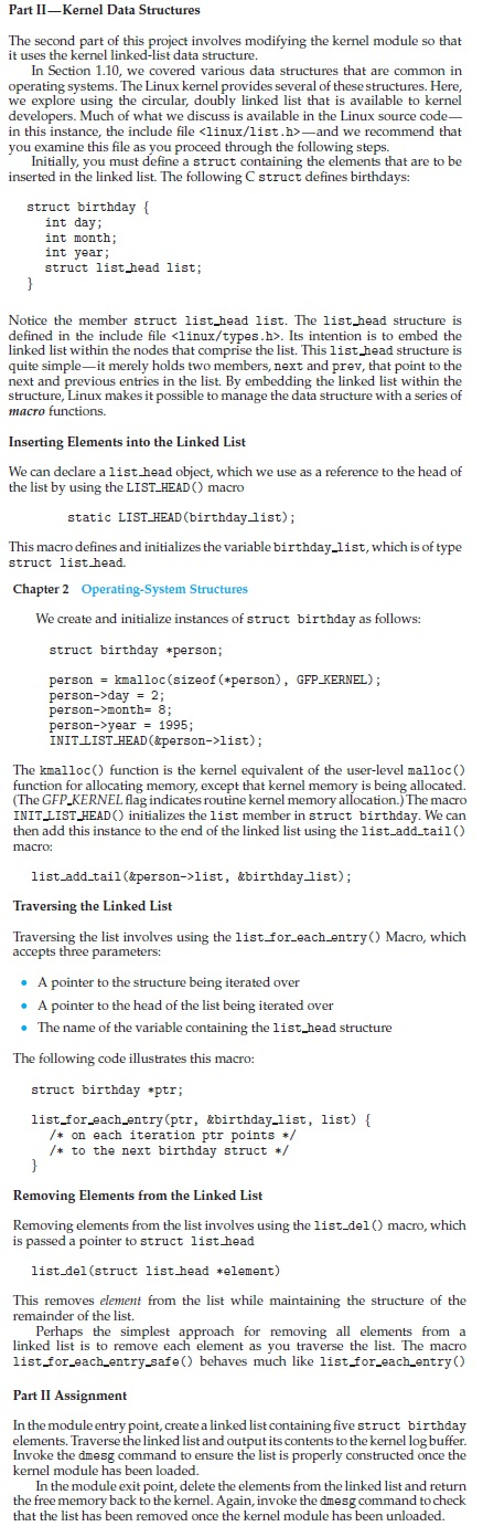 linux programming assignment | pdf | kernel (operating... Any and all help with this assignment will be | Chegg.com