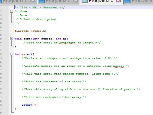 Solved Program 3 In Program3.c, write the function void | Chegg.com