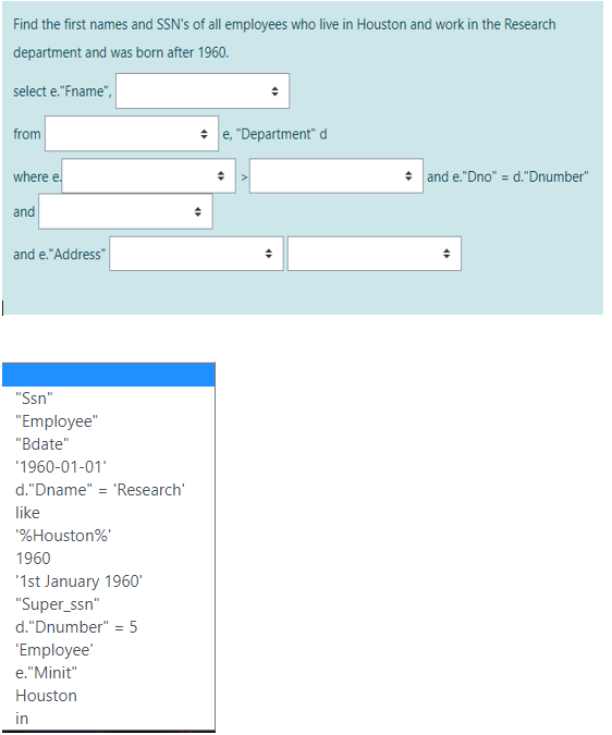 Solved Find the first names and SSN's of all employees who | Chegg.com