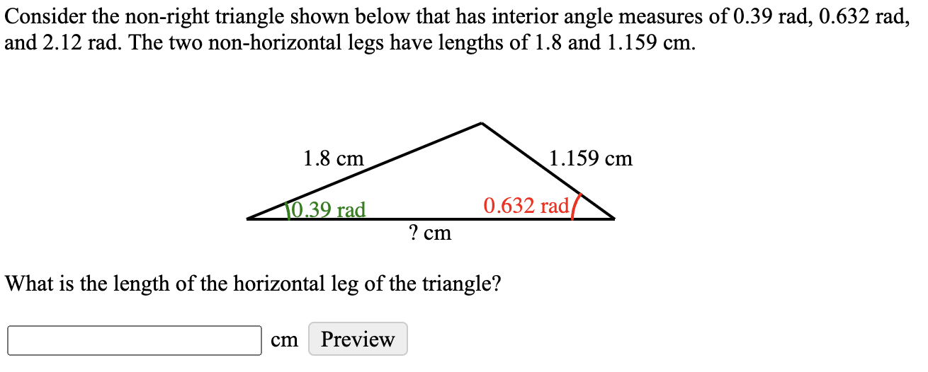 Solved Consider the non-right triangle shown below that has | Chegg.com