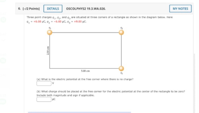 Solved Three Point Charges Q1 Q2 And Q3 Are Situated At