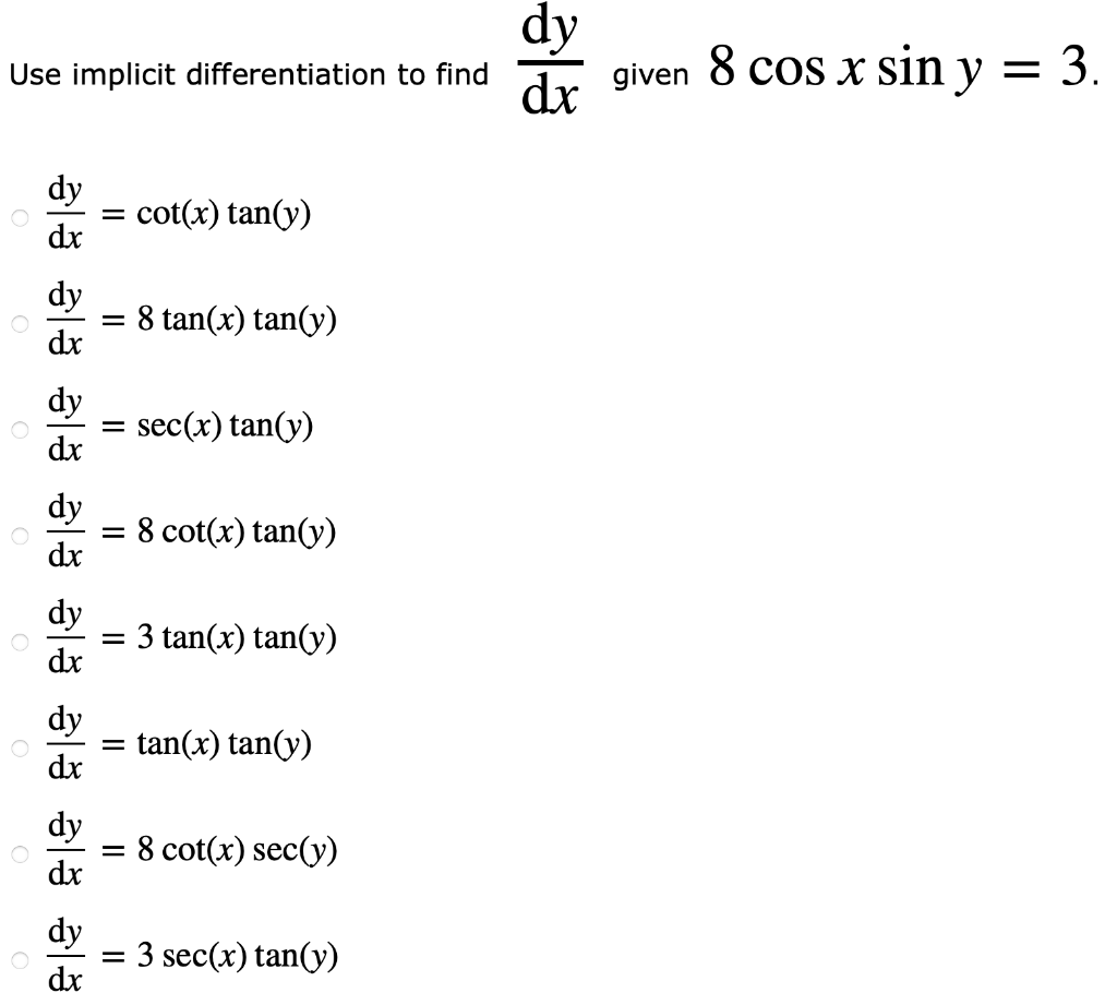 Solved Use implicit differentiation to find the slope of the | Chegg.com