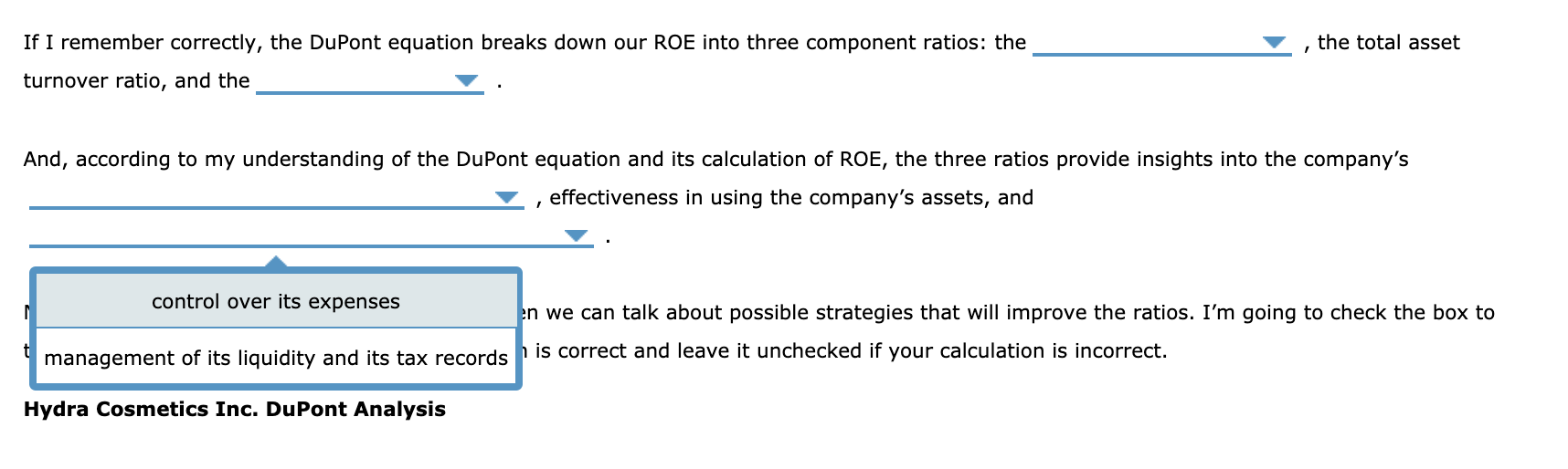 Solved 9. An analysis of company performance using DuPont | Chegg.com