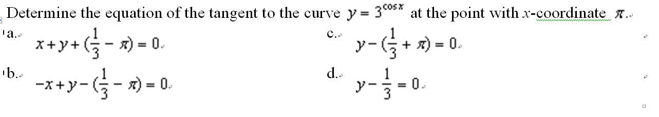 Solved 1. Determine The Equation Of The Tangent To The Curve 