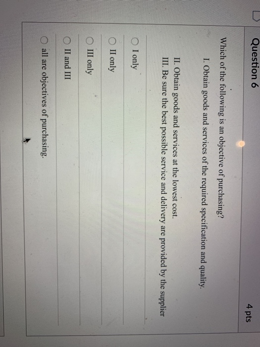 Solved | Question 6 4 pts Which of the following is an | Chegg.com