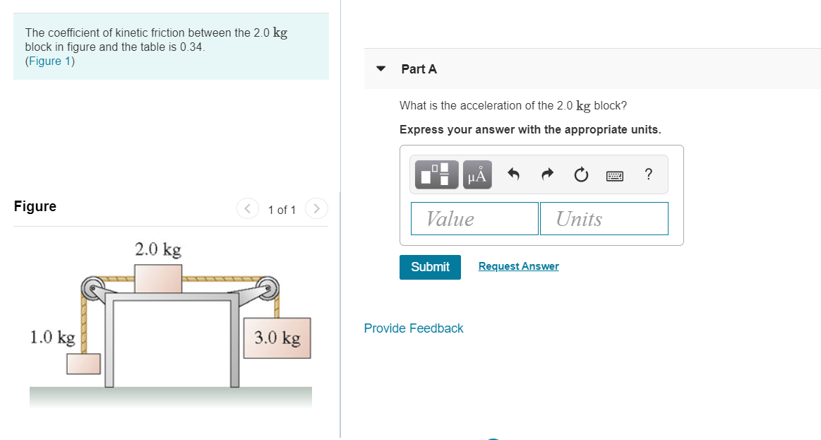 Solved The coefficient of kinetic friction between the 2.0 | Chegg.com