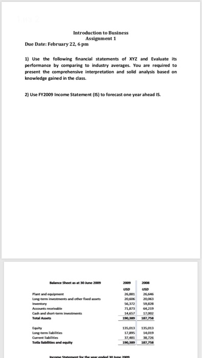 Introduction to Business Assignment 1 Due Date: | Chegg.com