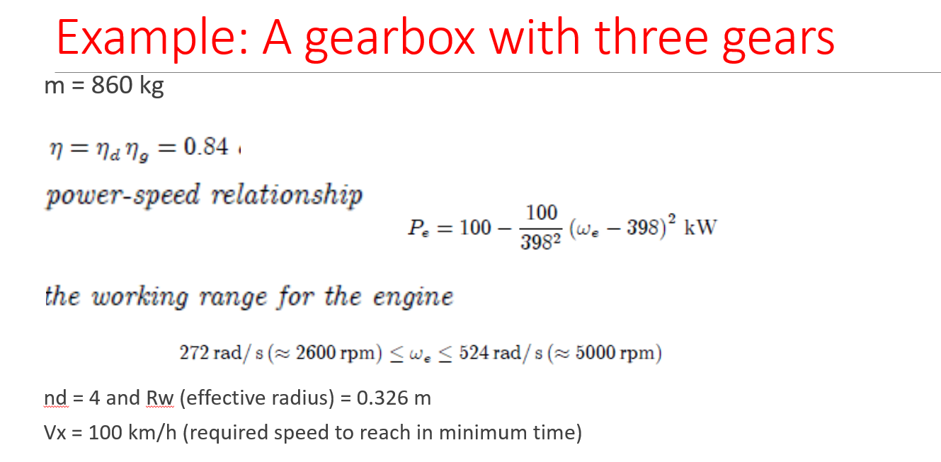 Solved Example: A gearbox with three gears Given Parameters: | Chegg.com
