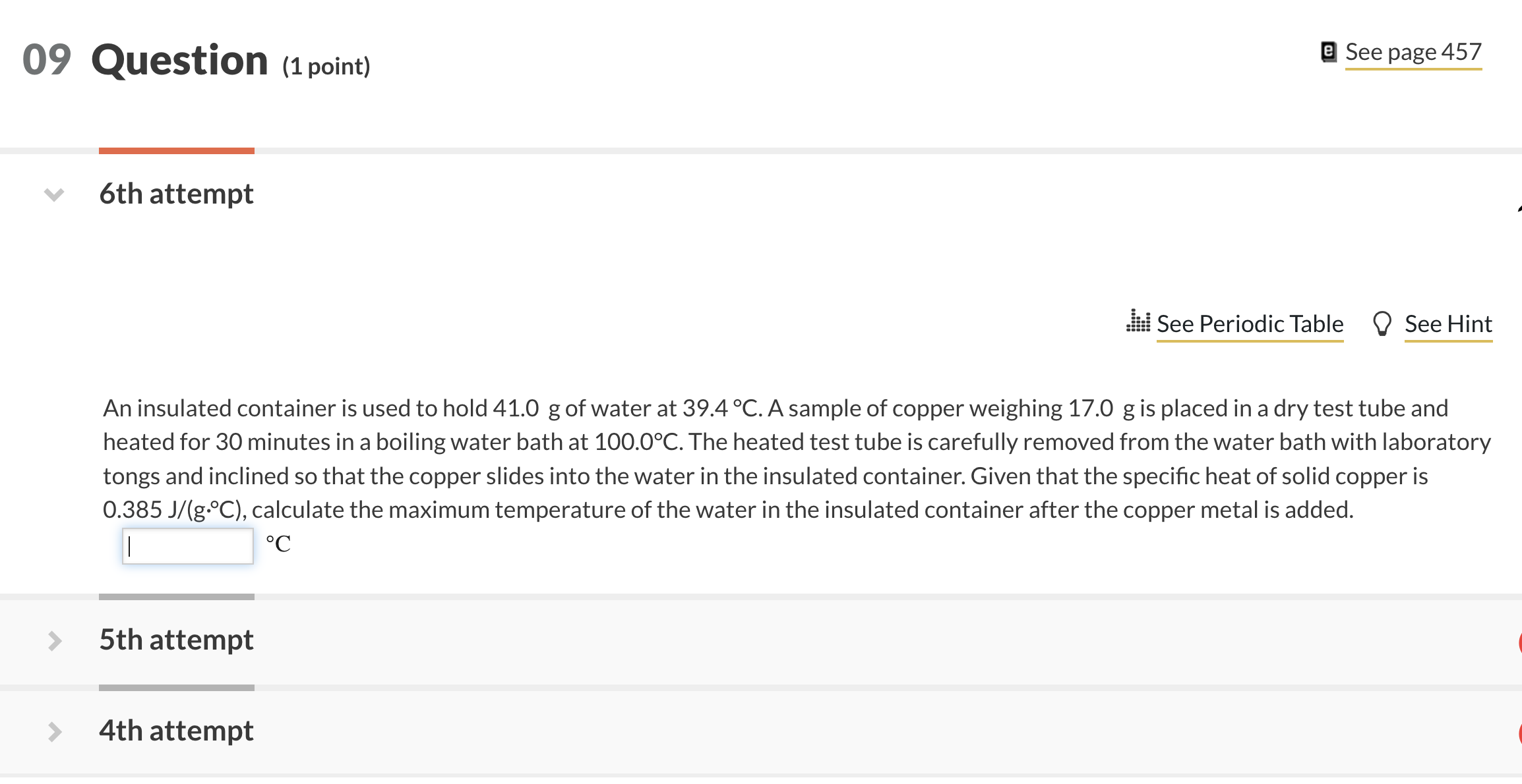 Solved An insulated container is used to hold 41.0 g of | Chegg.com