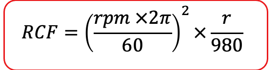 Solved Using the formula for Relative Centrifugal Force, | Chegg.com