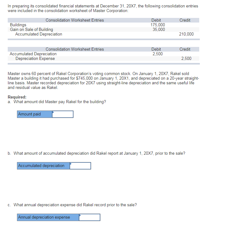 Solved In Preparing Its Consolidated Financial Statements At | Chegg.com