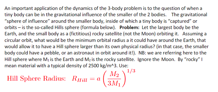 Solved An important application of the dynamics of the | Chegg.com