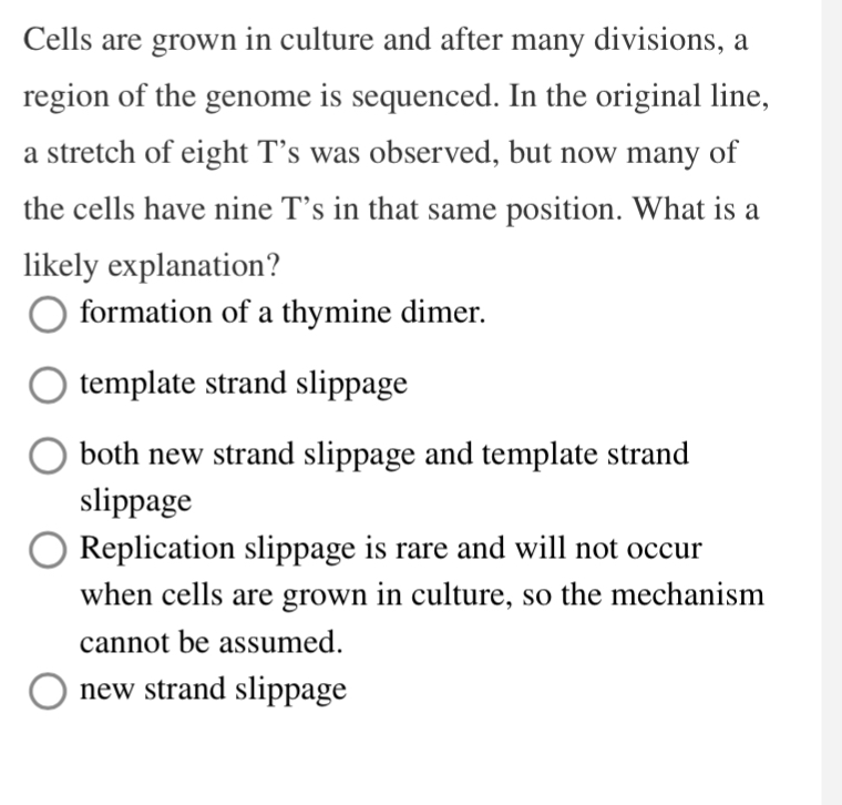 Solved Cells are grown in culture and after many divisions, | Chegg.com
