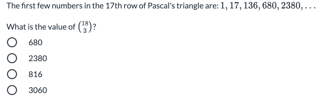 solved-the-first-few-numbers-in-the-17th-row-of-pascal-s-chegg