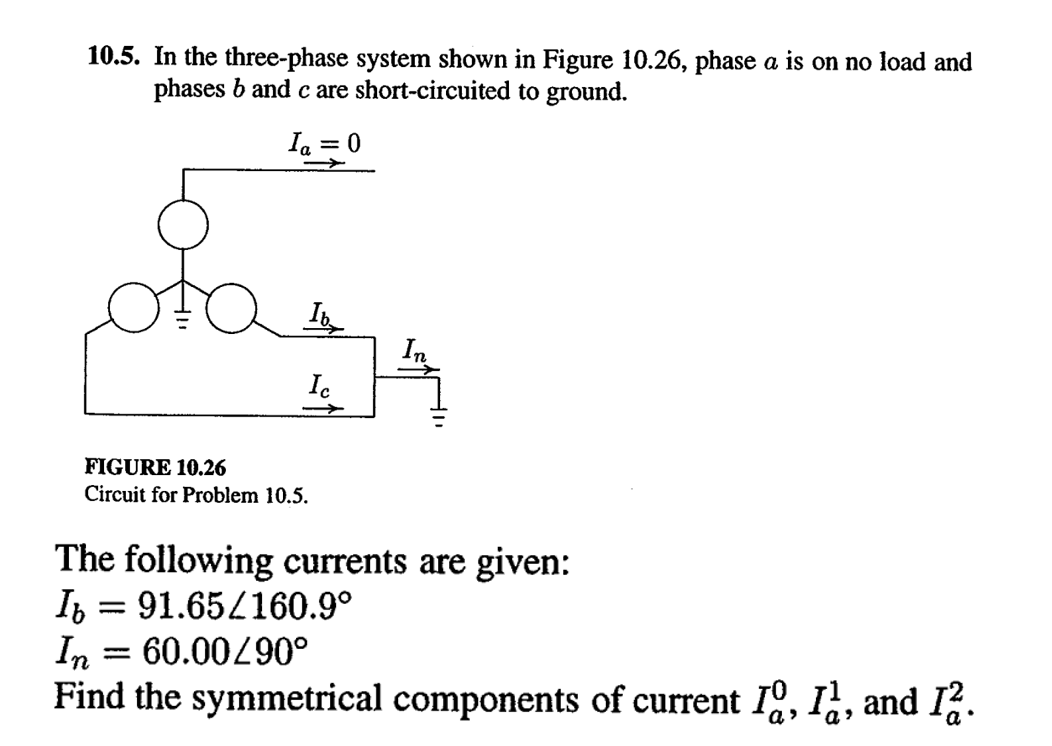 Solved 10.5. In the three-phase system shown in Figure | Chegg.com