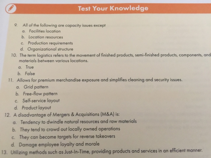 Solved Test Your Knowledge 9. All of the following are | Chegg.com