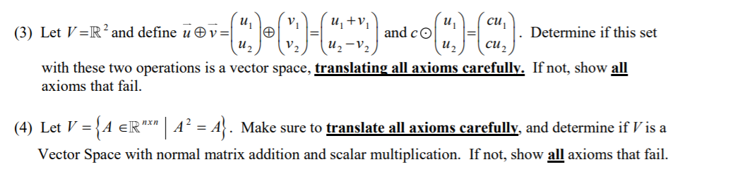 Solved V U Un º V2 Uz V 3 Let V R2 And Define U V Chegg Com