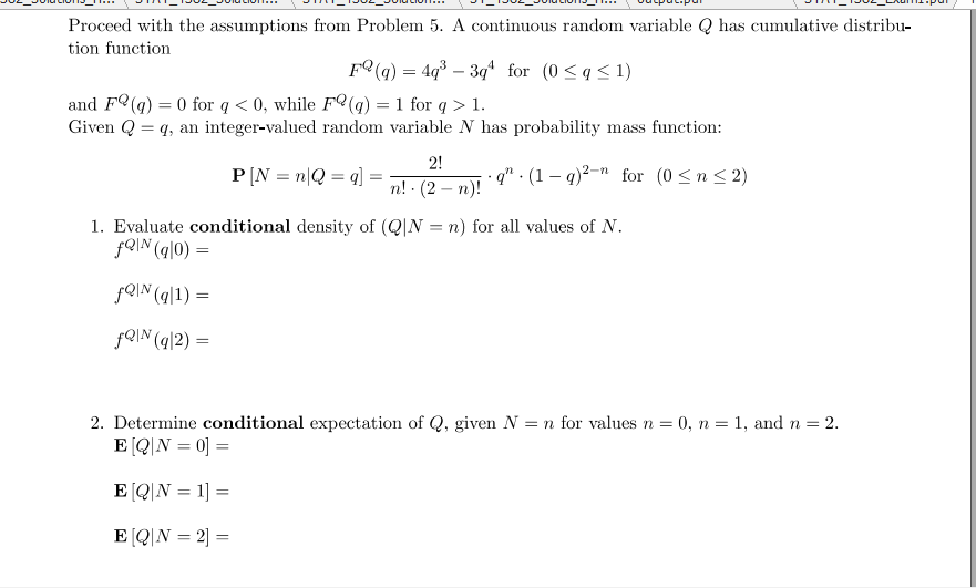 Solved Consider independent random variables Z= {Zk: k> 1} | Chegg.com