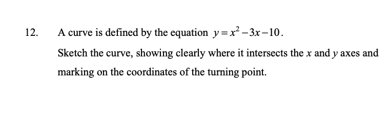 Solved 12. A curve is defined by the equation y = x² – 3x | Chegg.com