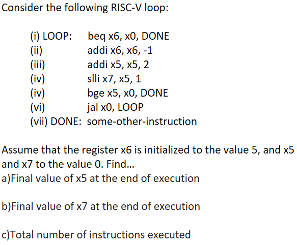 Solved Exercise 6.52 Explain how the following RISC-V