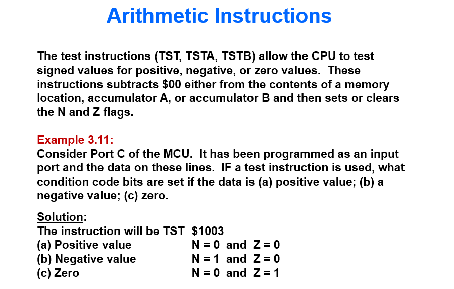 Solved Arithmetic Instructions Example 3.9: What programming | Chegg.com