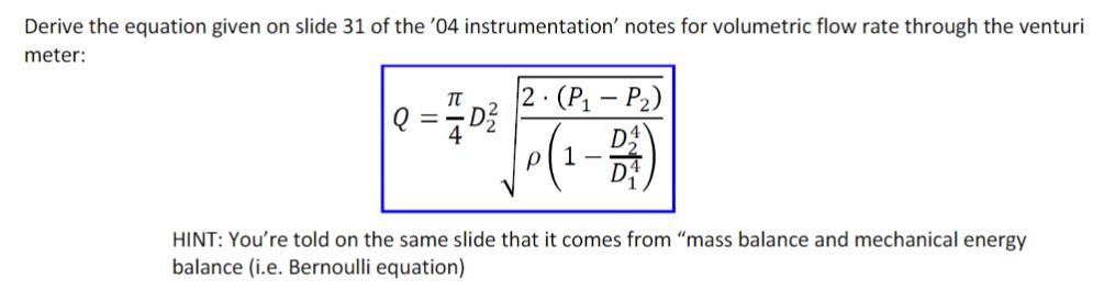 Solved Derive the equation given on slide 31 of the '04 | Chegg.com