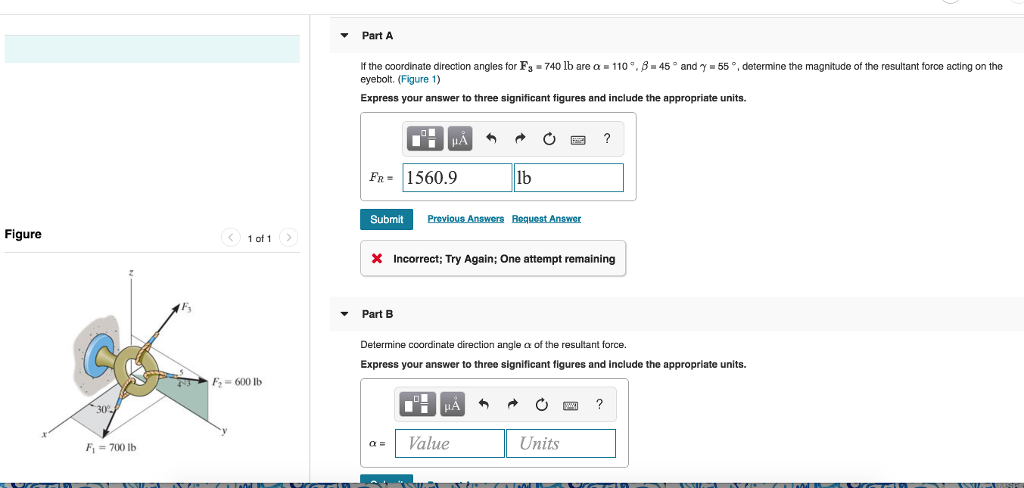 Solved Part A if the coordinate direction angles for F3-740 | Chegg.com