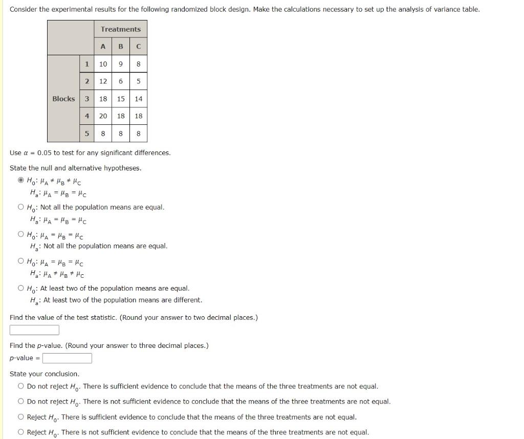 Solved Consider the experimental results for the following | Chegg.com