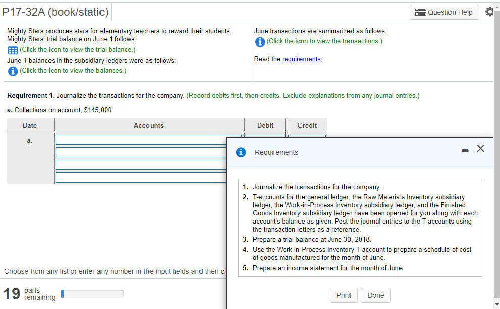 Solved P17-32A (book/static) B Question Help . June | Chegg.com