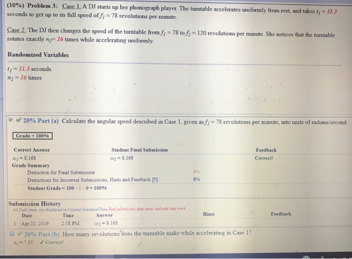 Solved t 1 (10) Problem 3 Case seconds to get up to its