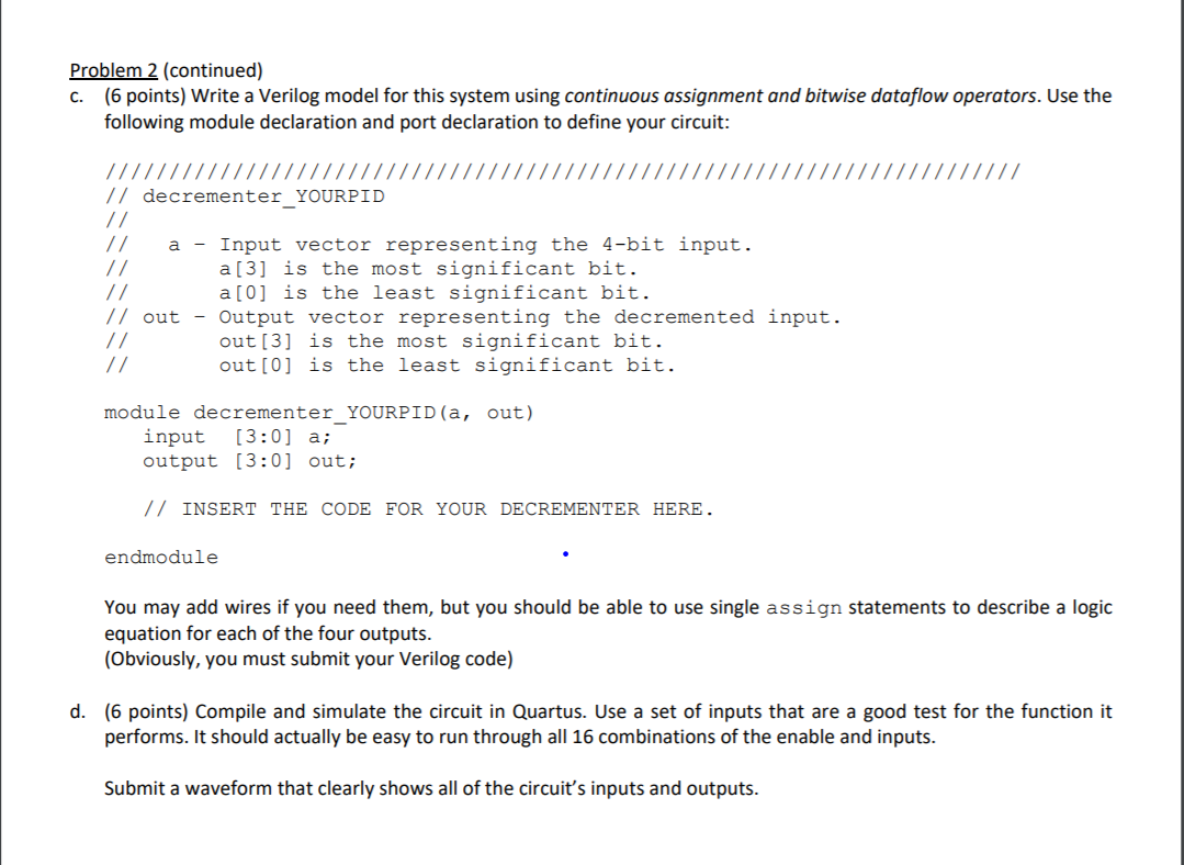 Show all work. Problem 1 (4 points) Consider the | Chegg.com