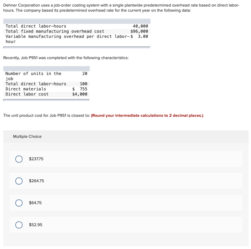 solved-dehner-corporation-uses-a-job-order-costing-system-chegg