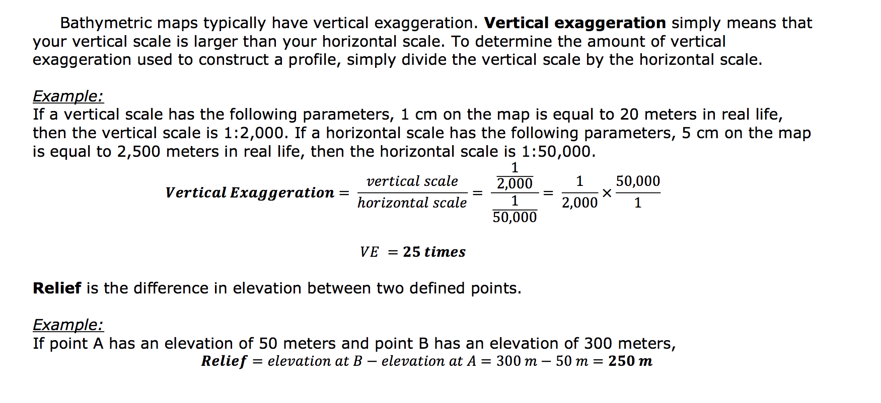 Solved Bathymetric maps typically have vertical | Chegg.com