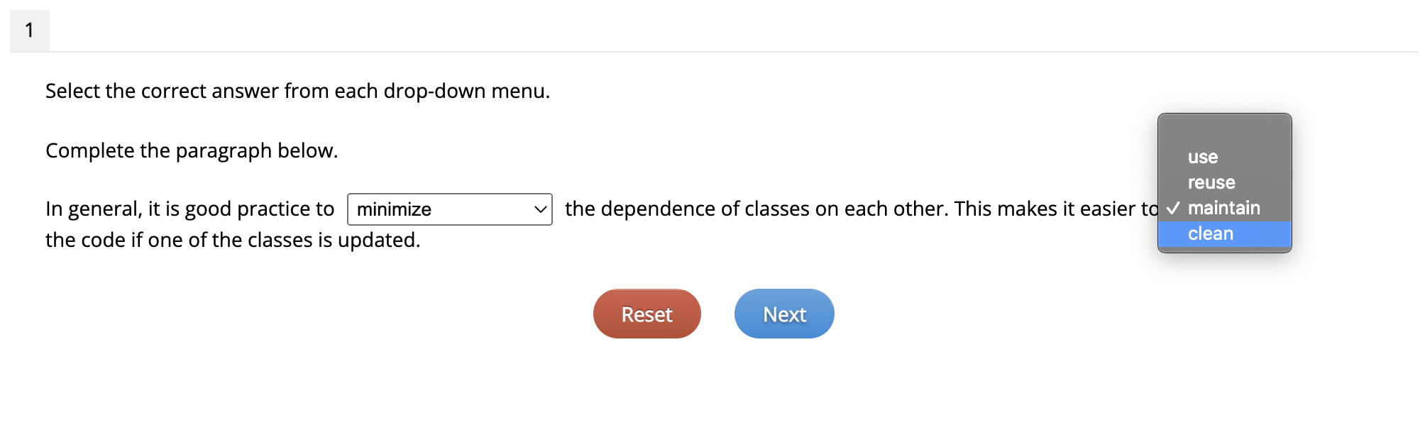 Solved 1 Select The Correct Answer From Each Drop-down Menu. | Chegg.com