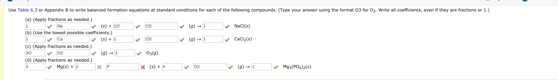 Solved Use Table 6.3 or Appendix B to write balanced | Chegg.com
