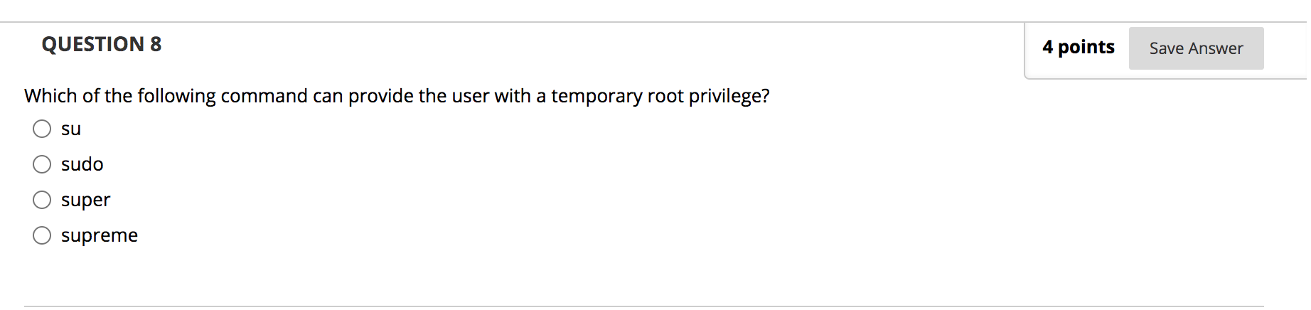 Solved QUESTION 8 4 points Save Answer Which of the | Chegg.com