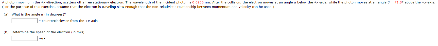 Solved A photon moving in the +x-direction, scatters off a | Chegg.com