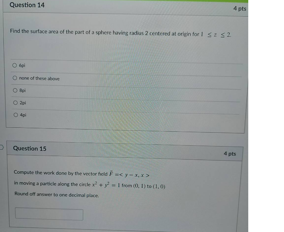 Solved Question 14 4 pts Find the surface area of the part | Chegg.com