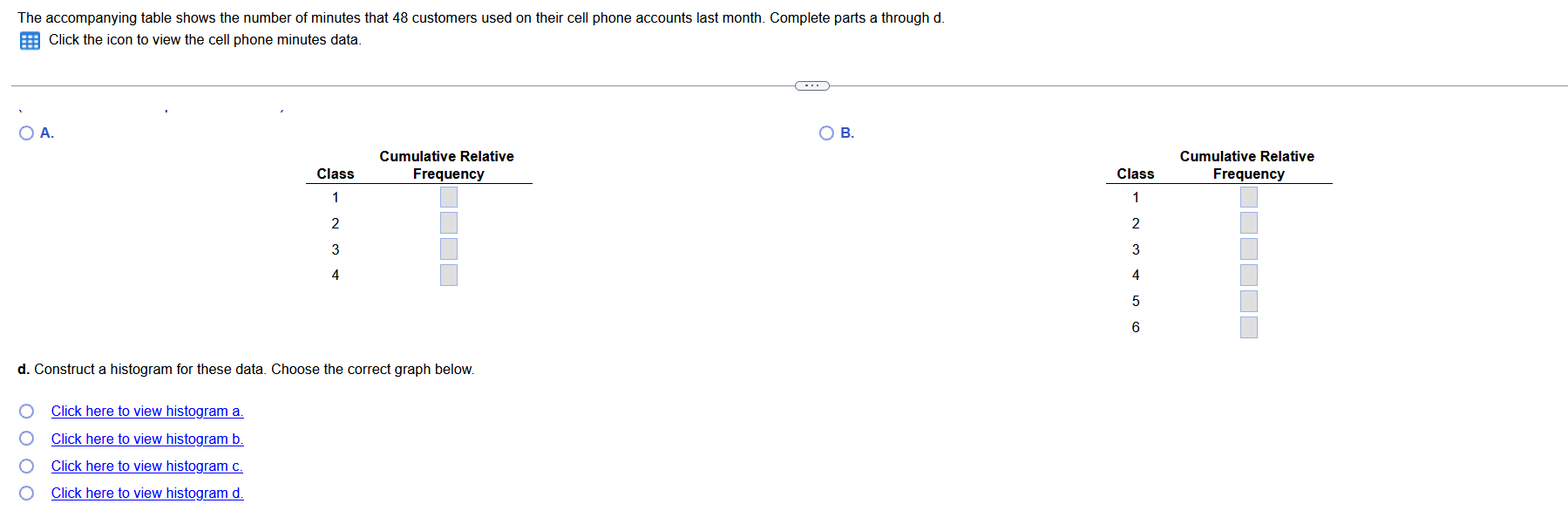 Solved The table shows the number of minutes