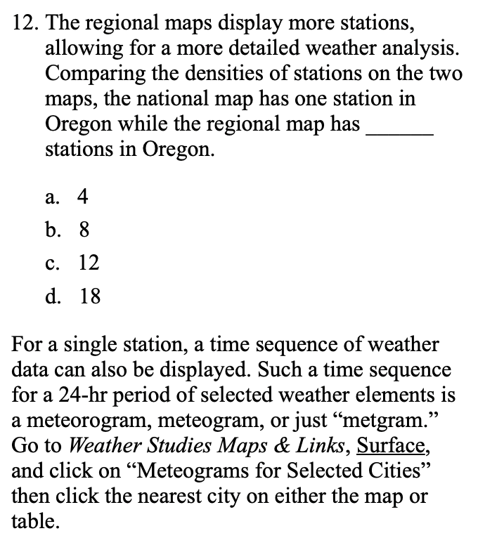 Solved Figure 13A-7 is from Weather Studies Map \& Links, | Chegg.com