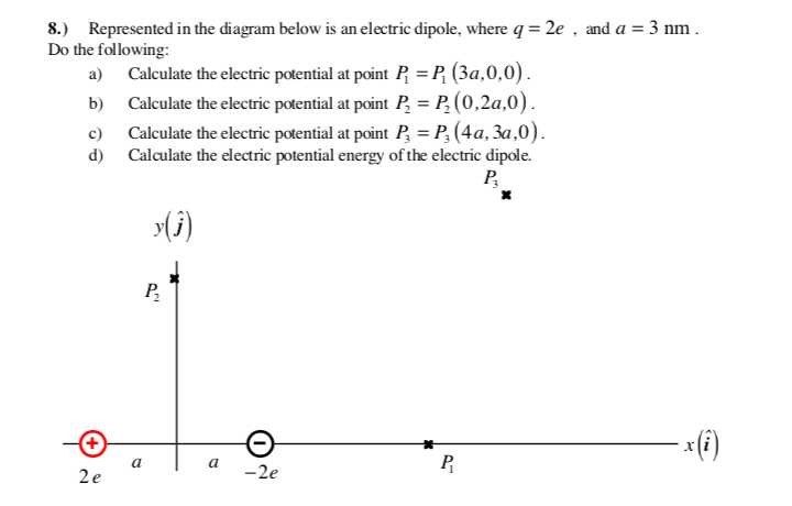 Solved 8.) Represented in the diagram below is an electric | Chegg.com