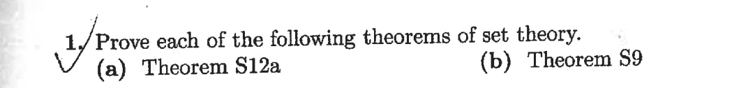 Solved 1. Prove Each Of The Following Theorems Of Set | Chegg.com